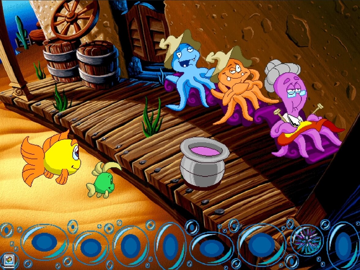 Freddi Fish 4 The Case of the Hogfish Rustlers of Briny Gulch - геймплей игры Windows